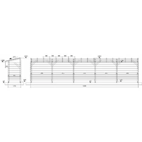 JARDINATOIRE Abri Moto 10m - Non Couvert - Sans Fond - Cl3 Marron 5 JARDINATOIRE Abri Moto 10m - Non Couvert - Sans Fond - Cl3 Marron – Image 3