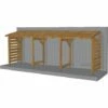 JARDINATOIRE Abri Fumeurs 6m - Couvert - Sans Fond - Cl3 Marron -Rangement de jardin Soldes 31129959 1