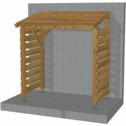 JARDINATOIRE Module Kit Bûches 2m - Couvert - Sans Fond - Cl3 Marron