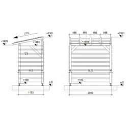 JARDINATOIRE Module Kit Bûches 2m - Couvert - Sans Fond - Cl3 Marron -Rangement de jardin Soldes 31129968 3