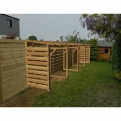 JARDINATOIRE Abri Moto 8m - Non Couvert - Sans Fond - Cl3 Marron -Rangement de jardin Soldes 31129979 2