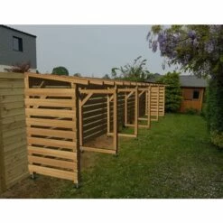 JARDINATOIRE Kit Bûches 10m - Non Couvert - Sans Fond - Cl3 Marron -Rangement de jardin Soldes 31129980 2