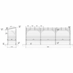 JARDINATOIRE Kit Bûches 6m - Couvert - Cl3 Marron -Rangement de jardin Soldes 31131126 4