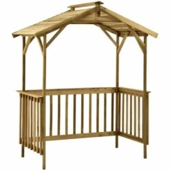 VidaXL Abri De Barbecue 163,5x93x210 Cm Bois De Pin Imprégné - Vert