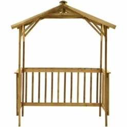 VidaXL Abri De Barbecue 163,5x93x210 Cm Bois De Pin Imprégné - Vert -Rangement de jardin Soldes 31134390 3