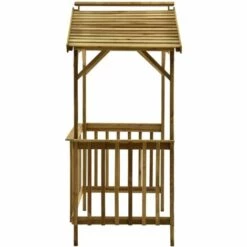 VidaXL Abri De Barbecue 163,5x93x210 Cm Bois De Pin Imprégné - Vert -Rangement de jardin Soldes 31134390 4
