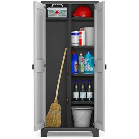 Keter Armoire De Rangement Polyvalente Titan Noir Et Gris 182 Cm - Noir 4 Keter Armoire De Rangement Polyvalente Titan Noir Et Gris 182 Cm - Noir – Image 2