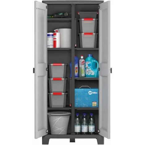 Keter Armoire De Rangement Polyvalente Titan Noir Et Gris 182 Cm - Noir 5 Keter Armoire De Rangement Polyvalente Titan Noir Et Gris 182 Cm - Noir – Image 3