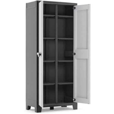 Keter Armoire De Rangement Polyvalente Titan Noir Et Gris 182 Cm - Noir 6 Keter Armoire De Rangement Polyvalente Titan Noir Et Gris 182 Cm - Noir – Image 4