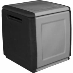 ARTPLAST Coffre De Rangement En Polypropylène, Couleur Gris Foncé Et Noir. 10 ARTPLAST Coffre De Rangement En Polypropylène, Couleur Gris Foncé Et Noir. -Rangement de jardin Soldes 33032799 4