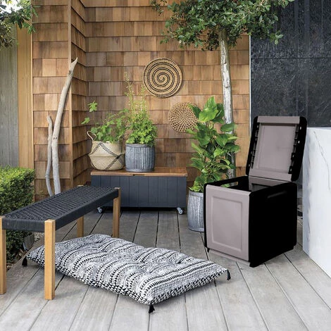 ARTPLAST Coffre De Rangement En Polypropylène, Couleur Gris Foncé Et Noir. 7 ARTPLAST Coffre De Rangement En Polypropylène, Couleur Gris Foncé Et Noir. – Image 5