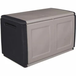 ARTPLAST Coffre De Rangement En Polypropylène, Couleur Gris Foncé Et Noir. -Rangement de jardin Soldes 33032805 4