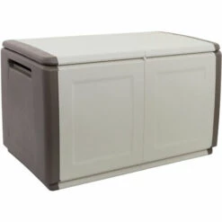 ARTPLAST Coffre De Rangement En Polypropylène, Couleur Ivoire Et Marron. -Rangement de jardin Soldes 33032820 4
