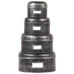 LABEL51 Boîte De Rangement 13x13x10 Cm S Noir Antique - Noir -Rangement de jardin Soldes 33252506 4