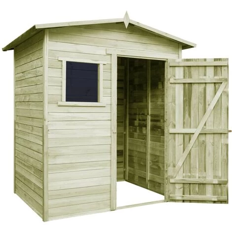 VidaXL Abri De Jardin 1,5 X 2 M Bois De Pin Imprégné - Vert 7 VidaXL Abri De Jardin 1,5 X 2 M Bois De Pin Imprégné - Vert – Image 5