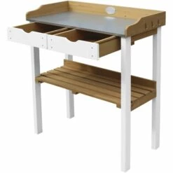 AXI Table De Rempotage Avec 2 Tiroirs En Marron & Blanc | Table De Plantation En Bois Pour L'exterieur - Marron -Rangement de jardin Soldes 34717021 4