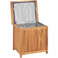 ASUPERMALL Boite De Rangement De Jardin 60x50x58 Cm Bois De Teck Solide -Rangement de jardin Soldes 34966487 5
