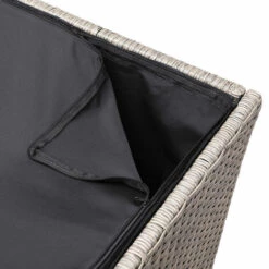 Casaria Coffre De Rangement 75x75x70cm Idéal Coussin Polyrotin Résistant Intempéries Revêtement Imperméable Intérieur Crème -Rangement de jardin Soldes 34975141 4