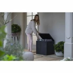 Keter Coffre De Jardin Résine City Cube Gris, 57,8 X 44 X H.54.8 Cm -Rangement de jardin Soldes 35369002 3