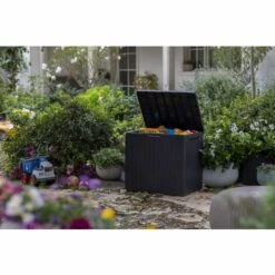 Keter Coffre De Jardin Résine City Cube Gris, 57,8 X 44 X H.54.8 Cm -Rangement de jardin Soldes 35369002 5