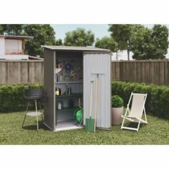 HOGGAR Armoire Métallique Gjoll 1.27m2 - Garantie 10 Ans - 143x89x186cm -Rangement de jardin Soldes 3562605 4