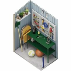 HOGGAR Armoire Métallique Gjoll 1.27m2 - Garantie 10 Ans - 143x89x186cm -Rangement de jardin Soldes 3562605 5