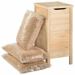 NO-NAME Coffre De Stockage Eiffel En Pin Beige - Naturel 6 NO-NAME Coffre De Stockage Eiffel En Pin Beige - Naturel -Rangement de jardin Soldes 35872841 2