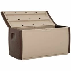 VidaXL Récipient De Stockage Beige Et Marron 122x56x63 Cm - Brun -Rangement de jardin Soldes 37035702 4
