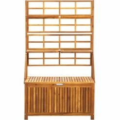 VidaXL Boîte De Rangement Et Treillis 99x55x160cm Bois D'acacia Solide - Brun -Rangement de jardin Soldes 37157327 3