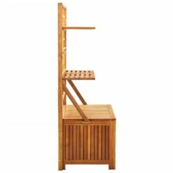 VidaXL Boîte De Rangement Et Treillis 99x55x160cm Bois D'acacia Solide - Brun -Rangement de jardin Soldes 37157327 4