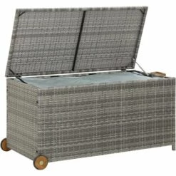VidaXL Boîte De Rangement De Jardin Gris Clair 120x65x61 Cm Rotin - Gris 11 VidaXL Boîte De Rangement De Jardin Gris Clair 120x65x61 Cm Rotin - Gris -Rangement de jardin Soldes 37670451 5