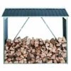 Ezooza WoodStorage 6'x 2' De Duramax 182 X 73 X 160 Cm En Acier Galvanisé Anti-corrosion Couleur Anthracite - Antracite E Bianco -Rangement de jardin Soldes 38696911 1
