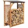IDEANATURE Abri Bûches En Bois Coloris Miel Simple Marron - Miel -Rangement de jardin Soldes 395533 1