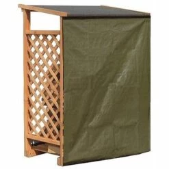 IDEANATURE Abri Bûches En Bois Coloris Miel Simple Marron - Miel -Rangement de jardin Soldes 395533 4