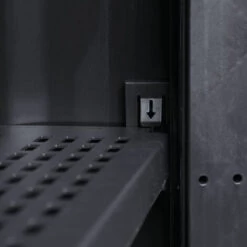 HAPPYSHOPPING Armoire De Rangement De Jardin Avec 1 Etagere Noir Et Gris -Rangement de jardin Soldes 40752534 5