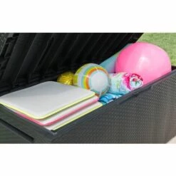 Keter Coffre De Rangement De Jardin Capri 302 L - Anthracite -Rangement de jardin Soldes 4154574 4
