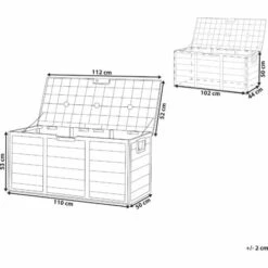 BELIANI Coffre En Plastique Beige - Beige 9 BELIANI Coffre En Plastique Beige - Beige -Rangement de jardin Soldes 42443987 3
