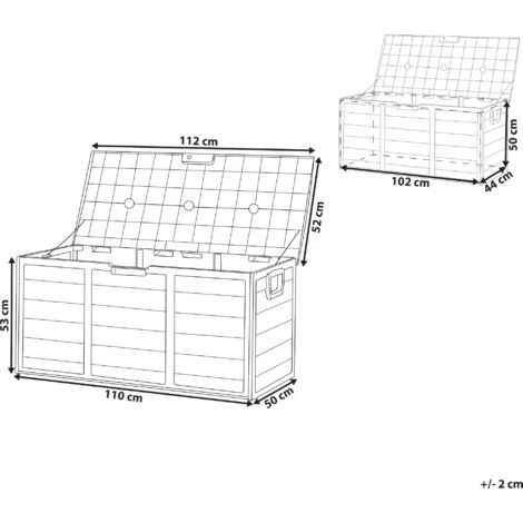 BELIANI Coffre En Plastique Beige - Beige 5 BELIANI Coffre En Plastique Beige - Beige – Image 3