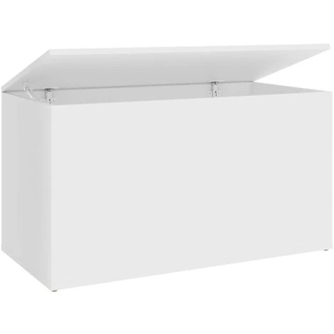 YOUTHUP Coffre De Rangement Blanc 84x42x46 Cm Aggloméré - Blanc 4 YOUTHUP Coffre De Rangement Blanc 84x42x46 Cm Aggloméré - Blanc – Image 2