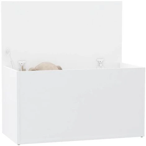 YOUTHUP Coffre De Rangement Blanc 84x42x46 Cm Aggloméré - Blanc 5 YOUTHUP Coffre De Rangement Blanc 84x42x46 Cm Aggloméré - Blanc – Image 3