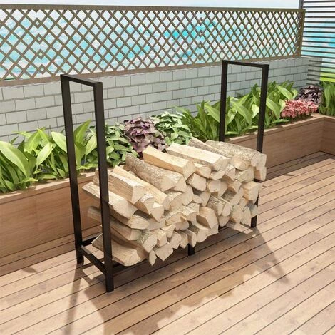 THSINDE Support à Bois De Chauffage Porte-bûches De Cheminée Porte-bûches Extérieur Pour Bois De Chauffage Support De Stockage De 1.22m 6 THSINDE Support à Bois De Chauffage Porte-bûches De Cheminée Porte-bûches Extérieur Pour Bois De Chauffage Support De Stockage De 1.22m – Image 4