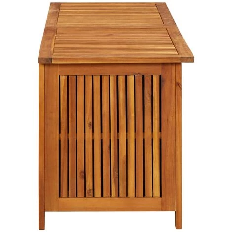 VidaXL Boîte De Rangement De Jardin 150x50x58 Cm Bois D'acacia Solide - Brun 5 VidaXL Boîte De Rangement De Jardin 150x50x58 Cm Bois D'acacia Solide - Brun – Image 3