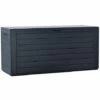 VOUNOT Coffre De Rangement Exterieur 280L En PP 116x44x55CM Style Bois Anthracite