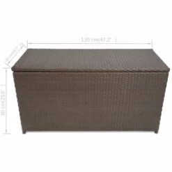 Boîte De Rangement De Jardin Marron 120x50x60 Cm Résine Tressée VidaXL 11 Boîte De Rangement De Jardin Marron 120x50x60 Cm Résine Tressée VidaXL -Rangement de jardin Soldes 4745357 5