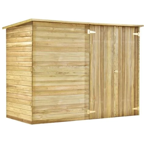 VidaXL Abri à Vélo De Jardin 232x110x170 Cm Bois De Pin Imprégné - Brun 4 VidaXL Abri à Vélo De Jardin 232x110x170 Cm Bois De Pin Imprégné - Brun – Image 2