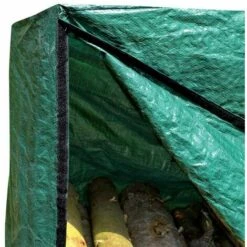 OSE Serre Bûche En Acier Avec Bâche De Protection Pour Le Bois -Rangement de jardin Soldes 48723959 4