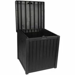 SKY LANTERN Coffre De Rangement Exterieur 120 L Noir - Coffre De Jardin Exterieur Compact De 52x52x62 CM - Coffre Rangement Noir, Idéal Pour Ranger Les Coussins. - Noir -Rangement de jardin Soldes 48724580 2
