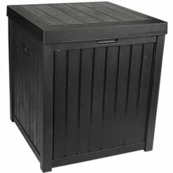 SKY LANTERN Coffre De Rangement Exterieur 120 L Noir - Coffre De Jardin Exterieur Compact De 52x52x62 CM - Coffre Rangement Noir, Idéal Pour Ranger Les Coussins. - Noir -Rangement de jardin Soldes 48724580 4