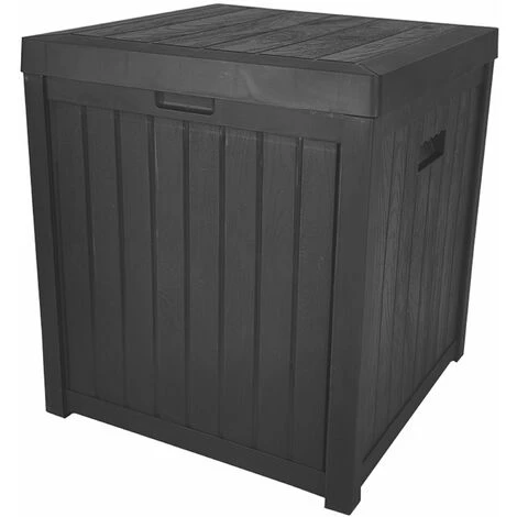 SKY LANTERN Coffre De Rangement Exterieur 120 L Gris - Coffre De Jardin Exterieur Compact 56x56x62 - Coffre Rangement Gris Anthracite, Idéal Pour Ranger Les Coussins. - Gris 5 SKY LANTERN Coffre De Rangement Exterieur 120 L Gris - Coffre De Jardin Exterieur Compact 56x56x62 - Coffre Rangement Gris Anthracite, Idéal Pour Ranger Les Coussins. - Gris – Image 3