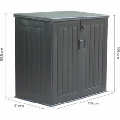 Coffre De Rangement Jardin En Résine Gardiun Soften 775 L Fermeture Amortisseur à Gaz 116x71x109/112,5 Cm Noir -Rangement de jardin Soldes 48889447 4